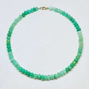 Theodosia Jewelry Chrysoprase Green Candy Necklace